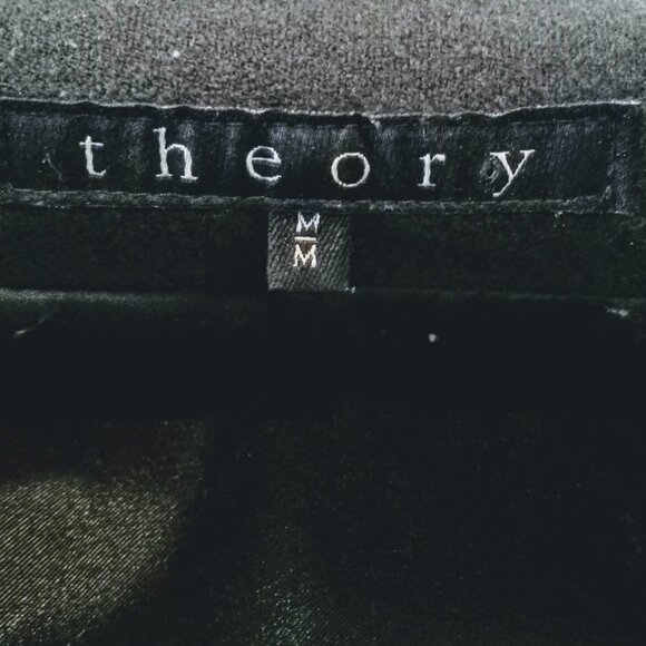 Theory Double-Breasted Olive Green Wool Coat - Picture 5 of 7